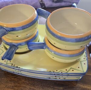 Pistoulet Soup And Sandwich Set Bt Pfaltzgraff